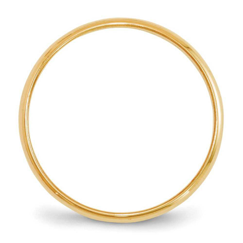 Image of 10K Yellow Gold 2mm Lightweight Half Round Band Ring