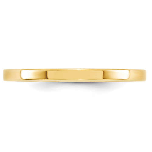 Image of 10K Yellow Gold 2mm Standard Flat Comfort Fit Band Ring