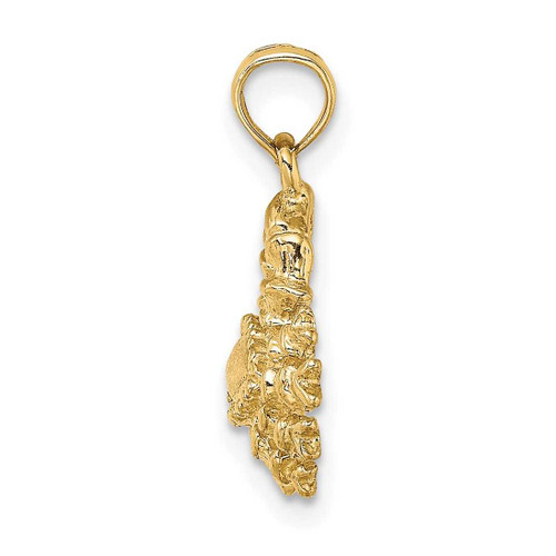 Image of 10k Yellow Gold 3-D Cancer Zodiac Pendant