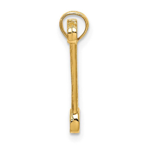 Image of 10K Yellow Gold 3-D Double Open-Ended Wrench Pendant
