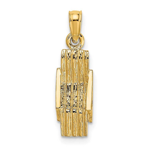 Image of 10K Yellow Gold 3-D Lounge Beach Chair Pendant