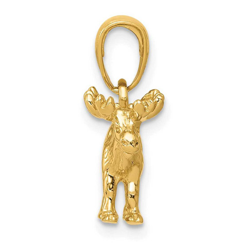 Image of 10K Yellow Gold 3-D Moose Pendant