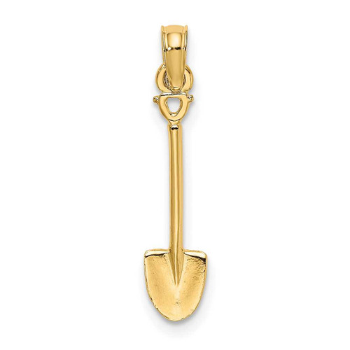 Image of 10K Yellow Gold 3-D Polished Shovel Garden Tool Pendant