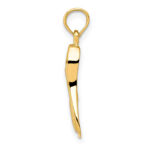 Image of 10K Yellow Gold 3D Scuba Flipper Pendant