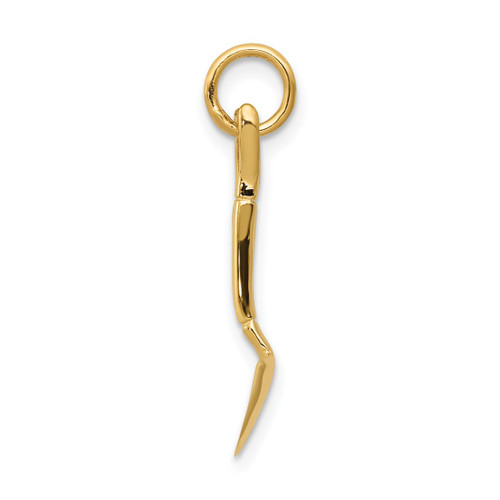 Image of 10K Yellow Gold 3-D Spade Charm