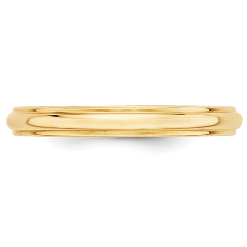 Image of 10K Yellow Gold 3mm Half Round with Edge Band Ring