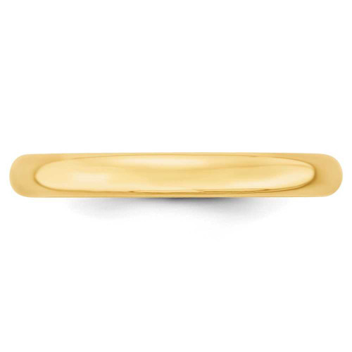Image of 10K Yellow Gold 3mm Lightweight Comfort Fit Band Ring
