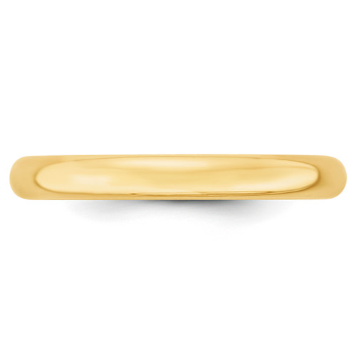 Image of 10K Yellow Gold 3mm Lightweight Comfort Fit Band Ring