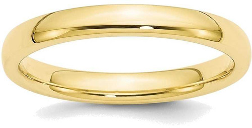 Image of 10K Yellow Gold 3mm Standard Comfort Fit Band Ring