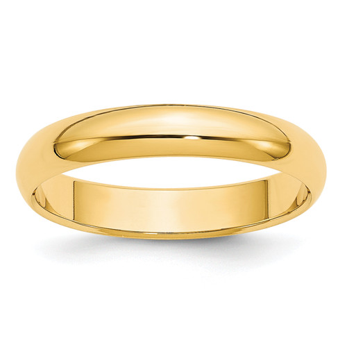 Image of 10K Yellow Gold 4mm Half Round Band Ring