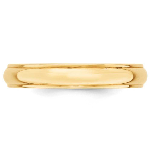 Image of 10K Yellow Gold 4mm Half Round with Edge Band Ring