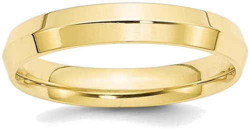 Image of 10K Yellow Gold 4mm Knife Edge Comfort Fit Band Ring