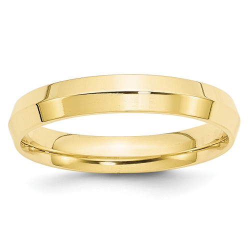 Image of 10K Yellow Gold 4mm Knife Edge Comfort Fit Band Ring