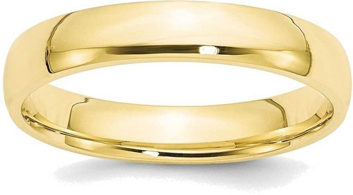 Image of 10K Yellow Gold 4mm Lightweight Comfort Fit Band Ring
