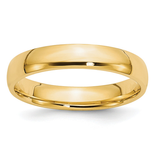 Image of 10K Yellow Gold 4mm Lightweight Comfort Fit Band Ring