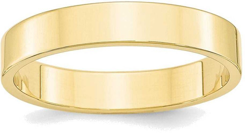 Image of 10K Yellow Gold 4mm Lightweight Flat Band Ring