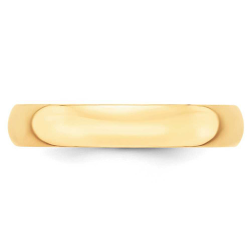 Image of 10K Yellow Gold 4mm Lightweight Half Round Band Ring