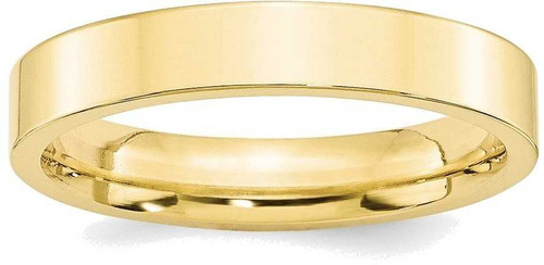 Image of 10K Yellow Gold 4mm Standard Flat Comfort Fit Band Ring