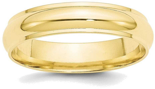 Image of 10K Yellow Gold 5mm Half Round with Edge Band Ring
