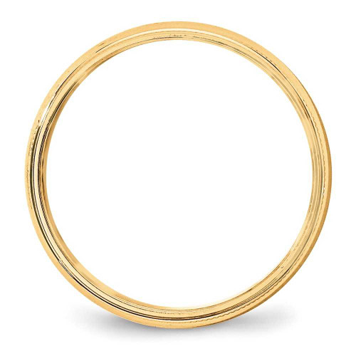 Image of 10K Yellow Gold 5mm Lightweight Milgrain Half Round Band Ring