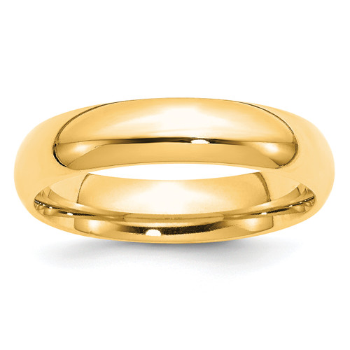 Image of 10K Yellow Gold 5mm Standard Comfort Fit Band Ring