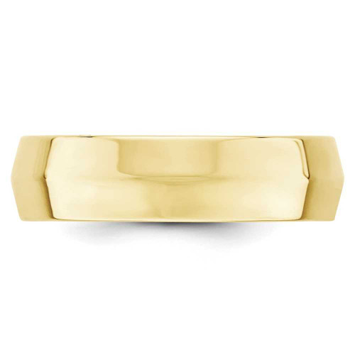 Image of 10K Yellow Gold 6mm Knife Edge Comfort Fit Band Ring