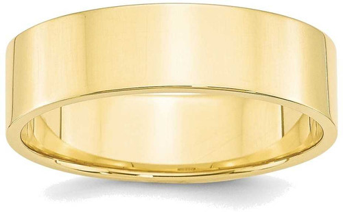Image of 10K Yellow Gold 6mm Lightweight Flat Band Ring