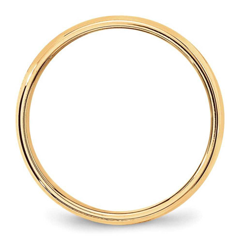 Image of 10K Yellow Gold 6mm Milgrain Half Round Band Ring