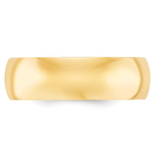 Image of 10K Yellow Gold 7mm Standard Comfort Fit Band Ring