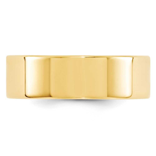 Image of 10K Yellow Gold 7mm Standard Flat Comfort Fit Band Ring