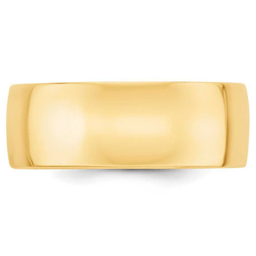 Image of 10K Yellow Gold 8mm Lightweight Comfort Fit Band Ring
