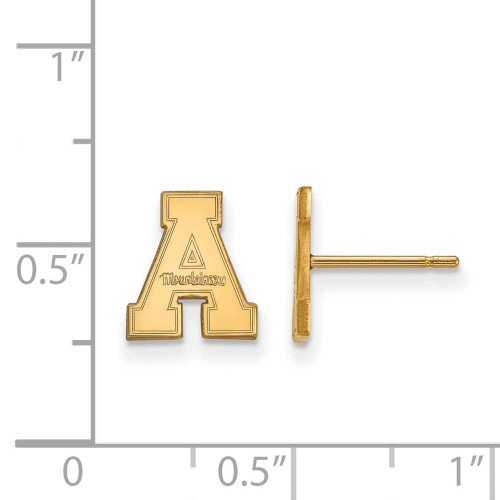 Image of 10K Yellow Gold Appalachian State University X-Small Post Earrings by LogoArt