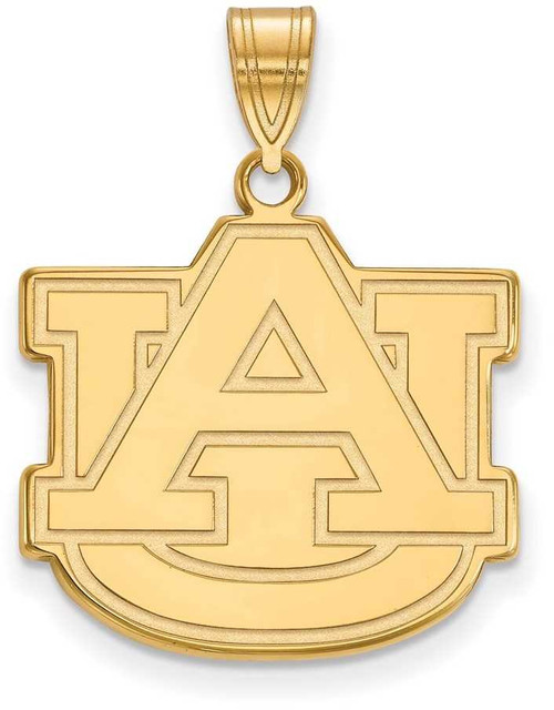 Image of 10K Yellow Gold Auburn University Large Pendant by LogoArt (1Y004AU)