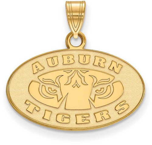 Image of 10K Yellow Gold Auburn University Small Pendant by LogoArt (1Y044AU)