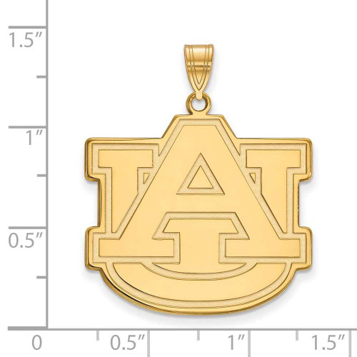 Image of 10K Yellow Gold Auburn University XL Pendant by LogoArt