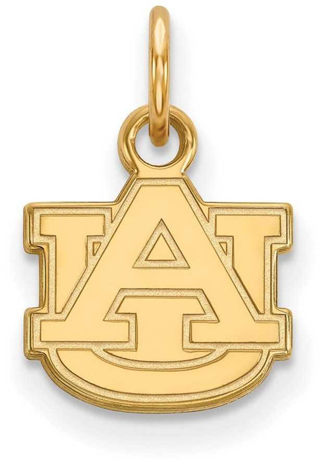 Image of 10K Yellow Gold Auburn University X-Small Pendant by LogoArt (1Y001AU)