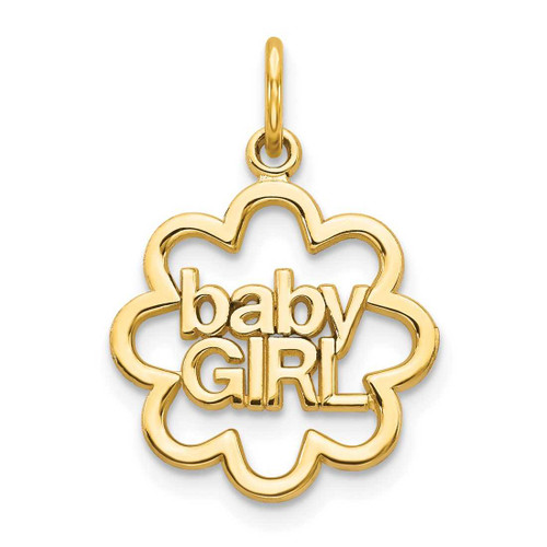 Image of 10K Yellow Gold Baby Girl Charm 10C136
