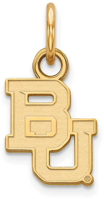 Image of 10K Yellow Gold Baylor University X-Small Pendant by LogoArt (1Y001BU)