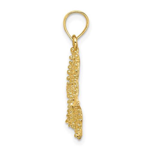 Image of 10K Yellow Gold Beaded Starfish Pendant