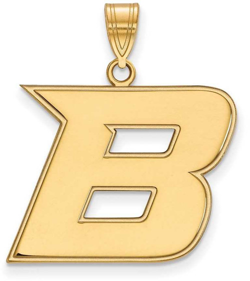 Image of 10K Yellow Gold Boise State University Large Pendant by LogoArt (1Y006BOS)
