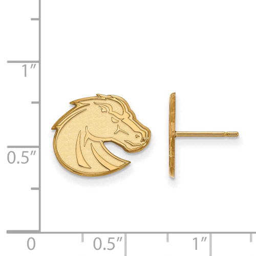 Image of 10K Yellow Gold Boise State University Small Post Earrings by LogoArt
