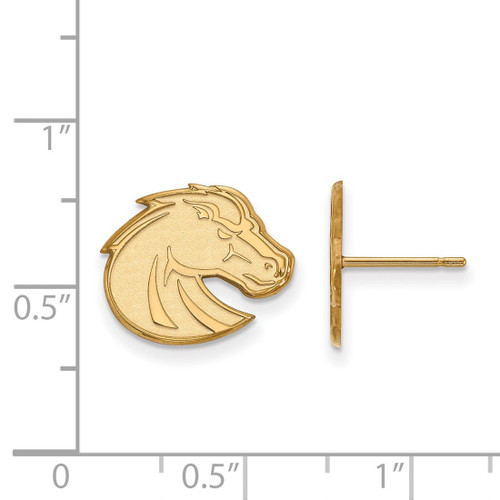 10K Yellow Gold Boise State University Small Post Earrings by LogoArt