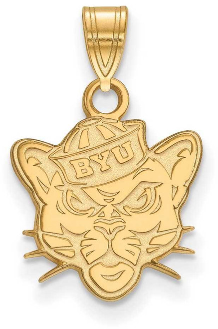 Image of 10K Yellow Gold Brigham Young University Small Pendant by LogoArt (1Y005BYU)