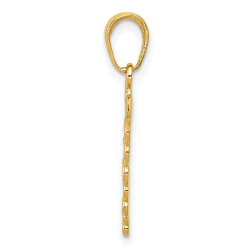 Image of 10k Yellow Gold Caduceus Pendant