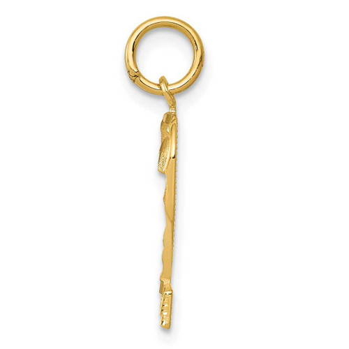 Image of 10K Yellow Gold Casted Medium Diamond-cut Number 2 Charm
