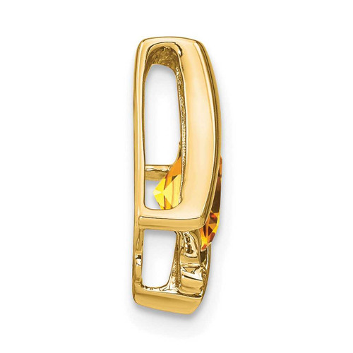 Image of 10K Yellow Gold Citrine and Diamond Pendant