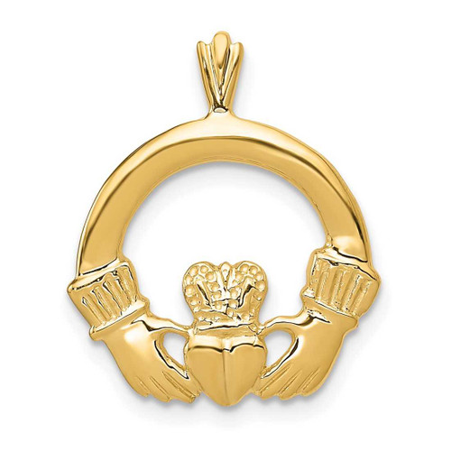 Image of 10K Yellow Gold Claddagh Pendant 10C1753