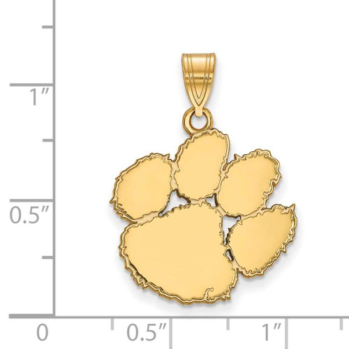 Image of 10K Yellow Gold Clemson University Large Pendant by LogoArt