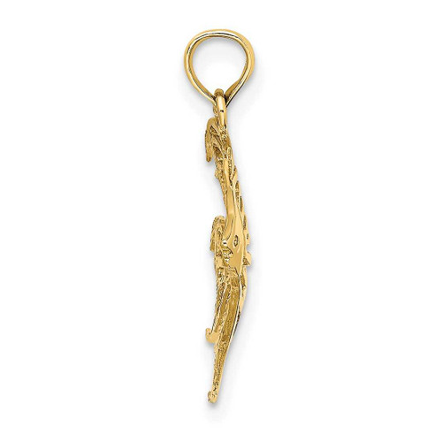 Image of 10k Yellow Gold Cut-Out Angelfish Pendant