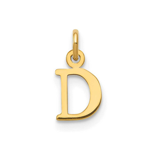 Image of 10K Yellow Gold Cutout Letter D Initial Charm